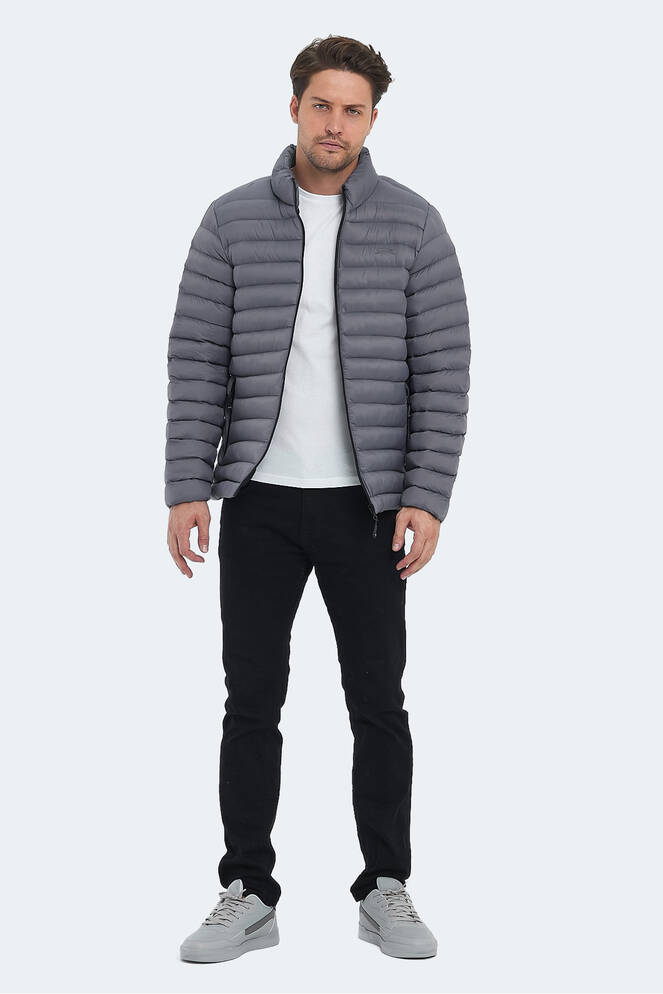 Slazenger HAYDEN IN Erkek Şişme Koyu Gri Mont & Kaban