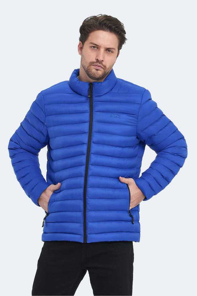 Slazenger HAYDEN IN Erkek Şişme Saks Mavi Mont & Kaban