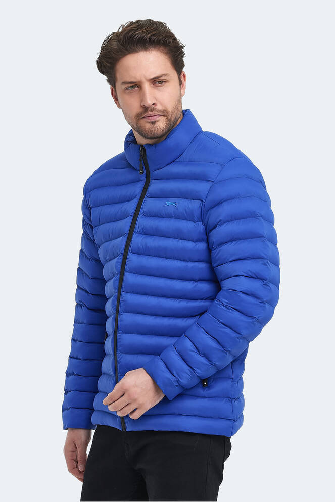 Slazenger HAYDEN IN Erkek Şişme Saks Mavi Mont & Kaban