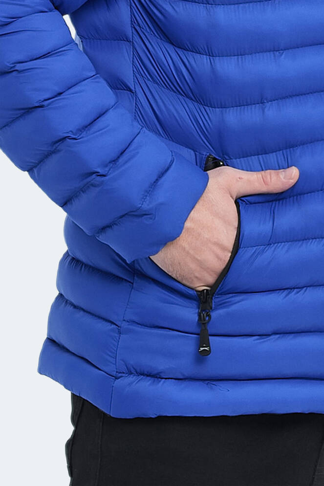 Slazenger HAYDEN IN Erkek Şişme Saks Mavi Mont & Kaban