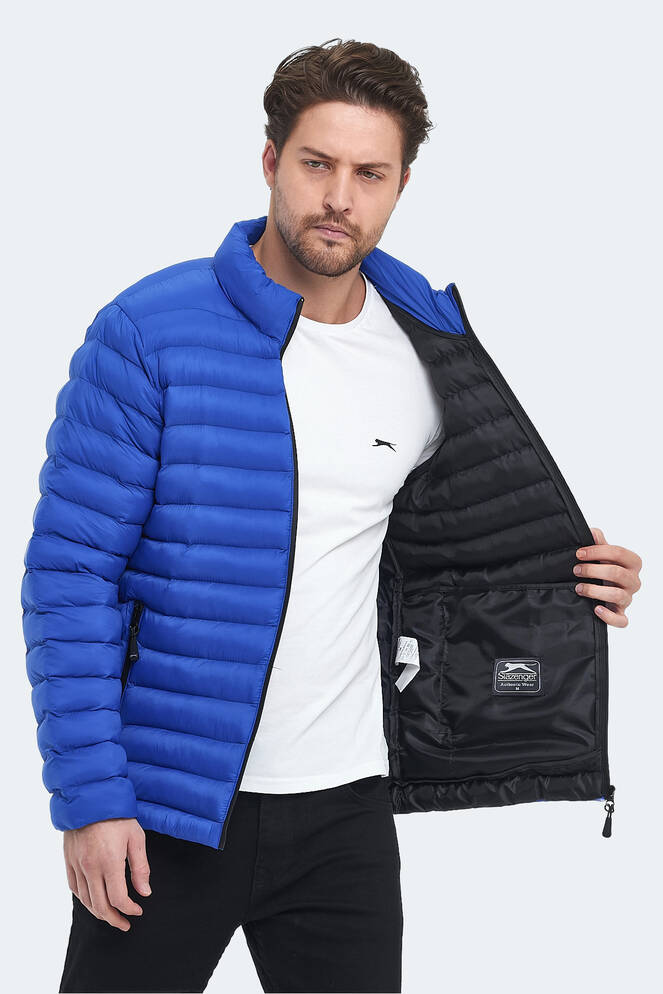 Slazenger HAYDEN IN Erkek Şişme Saks Mavi Mont & Kaban