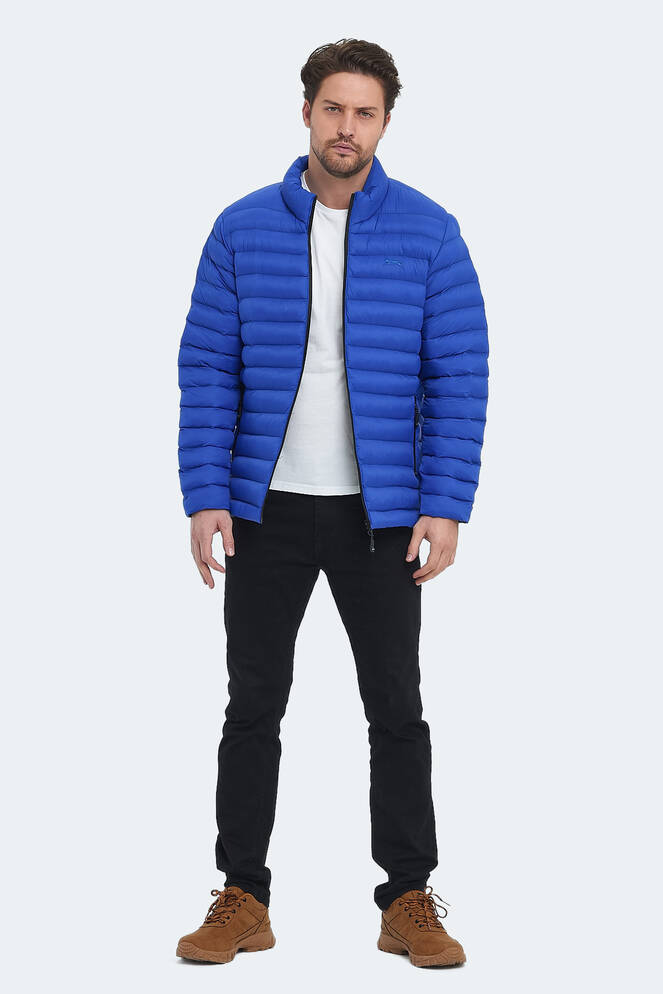Slazenger HAYDEN IN Erkek Şişme Saks Mavi Mont & Kaban