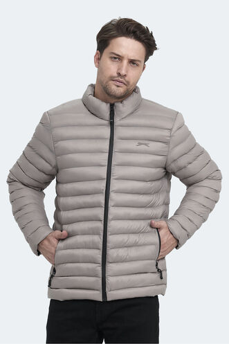 Slazenger - Slazenger HAYDEN IN Erkek Şişme Taş Gri Mont & Kaban