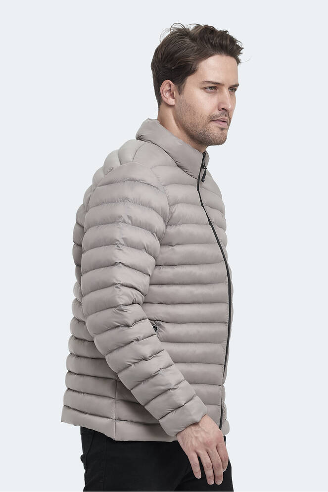 Slazenger HAYDEN IN Erkek Şişme Taş Gri Mont & Kaban