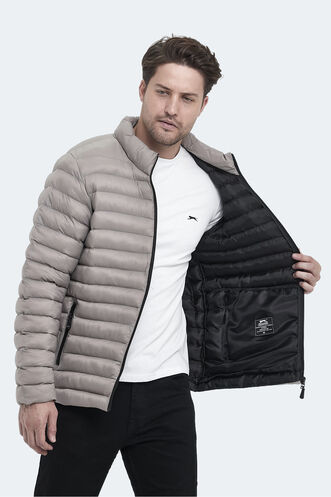 Slazenger HAYDEN IN Erkek Şişme Taş Gri Mont & Kaban - Thumbnail