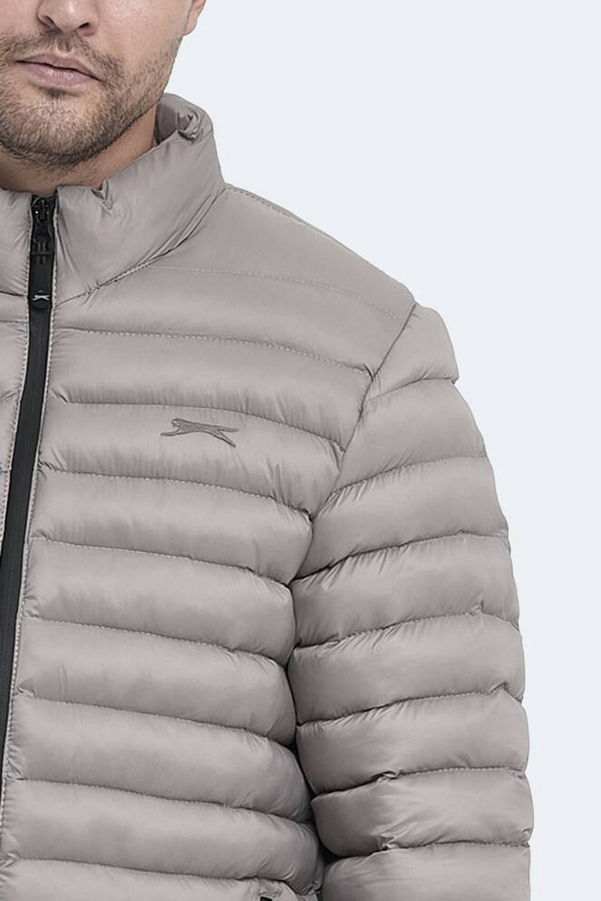 Slazenger HAYDEN IN Erkek Şişme Taş Gri Mont & Kaban