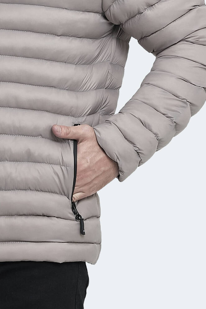 Slazenger HAYDEN IN Erkek Şişme Taş Gri Mont & Kaban