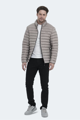 Slazenger HAYDEN IN Erkek Şişme Taş Gri Mont & Kaban - Thumbnail