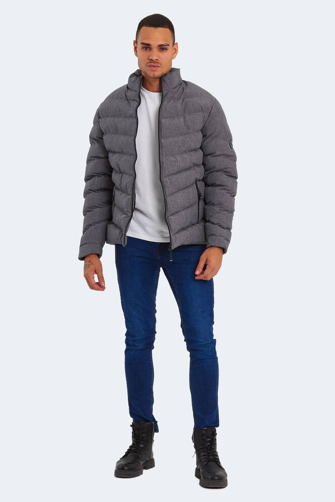 Slazenger HEAD NEW IN Erkek Şişme Koyu Gri Mont & Kaban