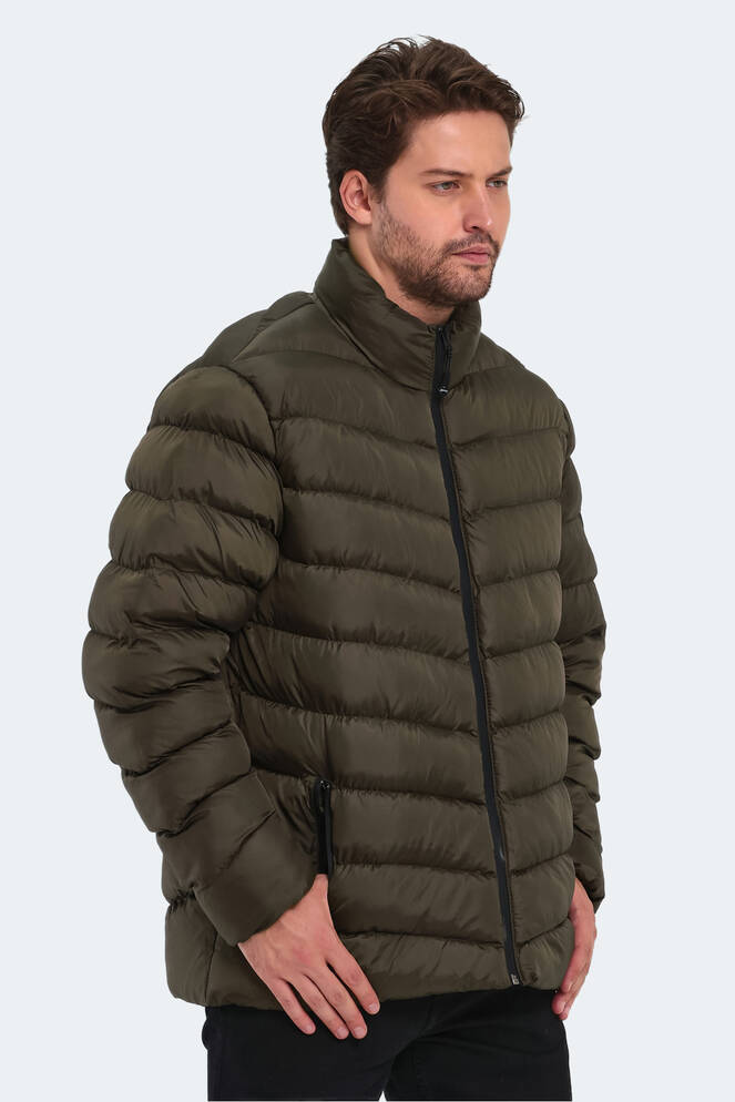 Slazenger HEAR IN Erkek Şişme Haki Mont & Kaban