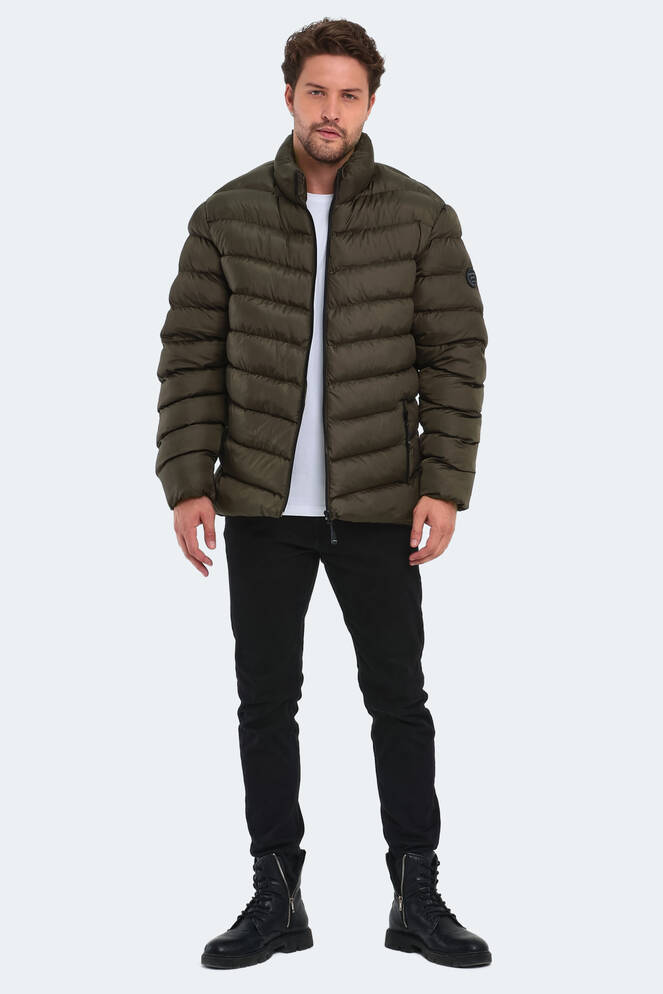 Slazenger HEAR IN Erkek Şişme Haki Mont & Kaban