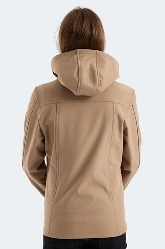 Slazenger HEAT CONTROL Kadın Çıkarılabilir Kapüşonlu Bej Mont & Kaban - Thumbnail