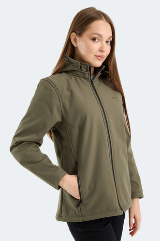 Slazenger HEAT CONTROL Kadın Çıkarılabilir Kapüşonlu Haki Mont & Kaban - Thumbnail