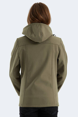 Slazenger HEAT CONTROL Kadın Çıkarılabilir Kapüşonlu Haki Mont & Kaban - Thumbnail
