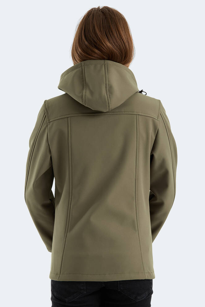 Slazenger HEAT CONTROL Kadın Çıkarılabilir Kapüşonlu Haki Mont & Kaban