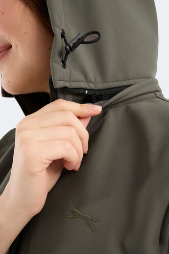 Slazenger HEAT CONTROL Kadın Çıkarılabilir Kapüşonlu Haki Mont & Kaban - Thumbnail