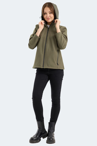 Slazenger HEAT CONTROL Kadın Çıkarılabilir Kapüşonlu Haki Mont & Kaban - Thumbnail