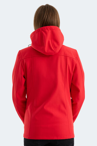 Slazenger HEAT CONTROL Kadın Çıkarılabilir Kapüşonlu Kırmızı Mont & Kaban - Thumbnail