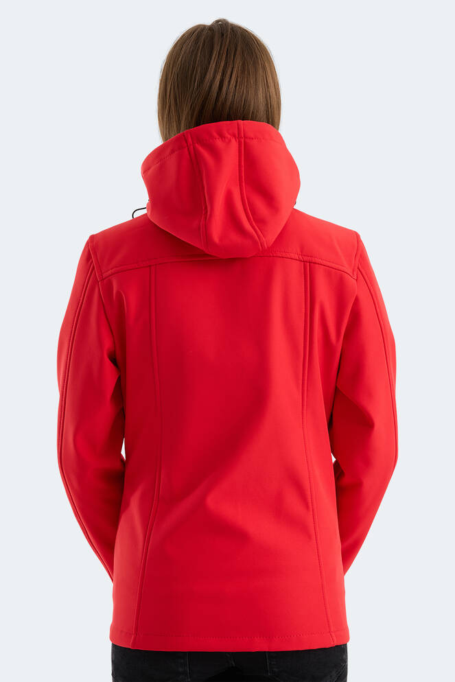 Slazenger HEAT CONTROL Kadın Çıkarılabilir Kapüşonlu Kırmızı Mont & Kaban