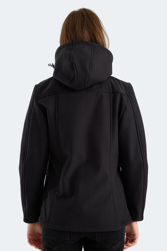 Slazenger HEAT CONTROL Kadın Çıkarılabilir Kapüşonlu Siyah Mont & Kaban - Thumbnail