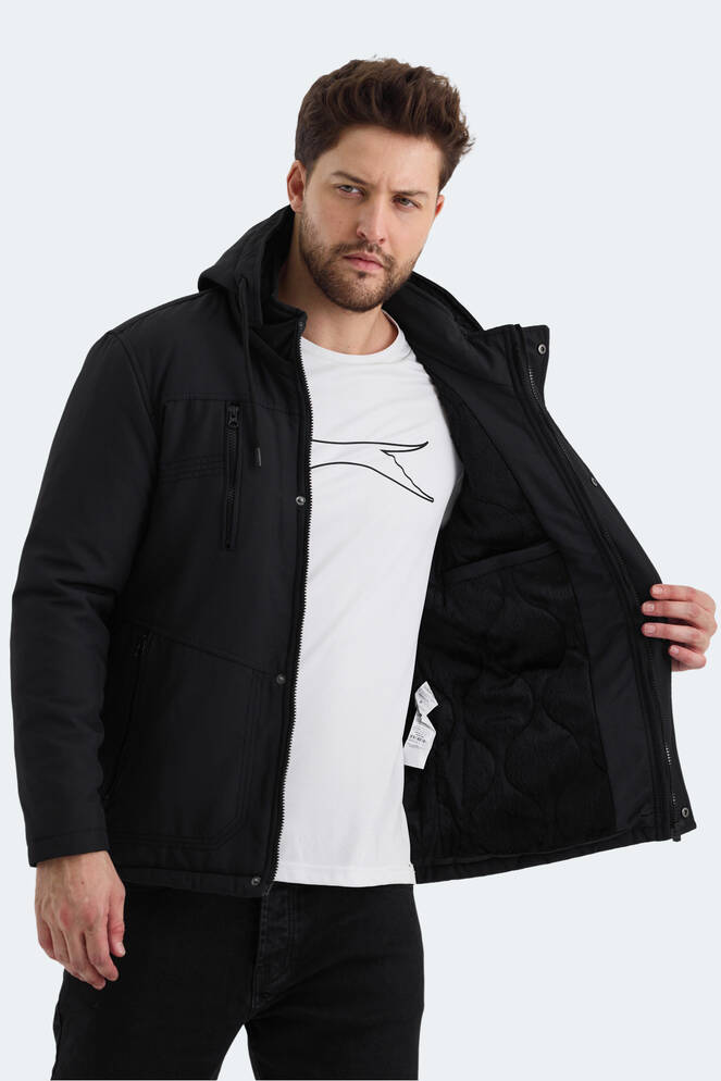 Slazenger HEAVEN Erkek Mont & Ceket Siyah