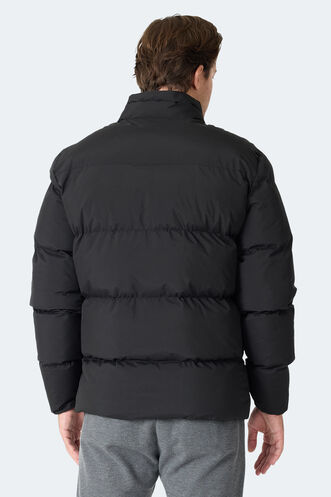 Slazenger HECARIM Erkek Kapüşonlu Şişme Siyah Mont & Kaban - Thumbnail