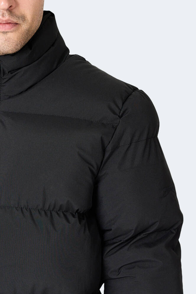 Slazenger HECARIM Erkek Kapüşonlu Şişme Siyah Mont & Kaban