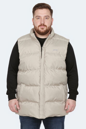 Slazenger HEIDA Large Size Men's Vest Beige - Thumbnail