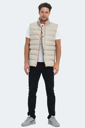 Slazenger HELEN Erkek Yelek Bej - Thumbnail