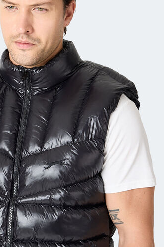 Slazenger HELIORA Erkek Şişme Siyah Yelek - Thumbnail