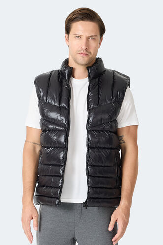 Slazenger HELIORA Erkek Şişme Siyah Yelek - Thumbnail