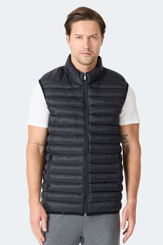 Slazenger - Slazenger HELIX Erkek Fermuar Cepli Siyah Yelek