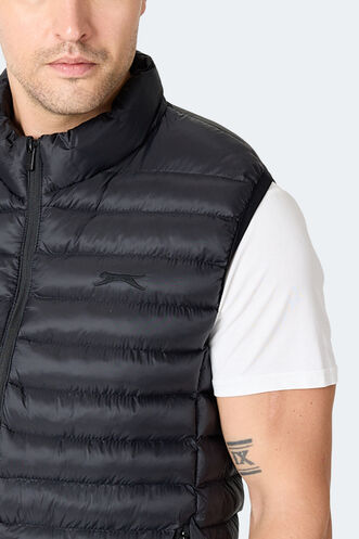 Slazenger HELIX Erkek Fermuar Cepli Siyah Yelek - Thumbnail