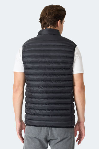 Slazenger HELIX Erkek Fermuar Cepli Siyah Yelek - Thumbnail