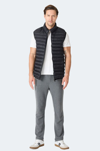 Slazenger HELIX Erkek Fermuar Cepli Siyah Yelek - Thumbnail