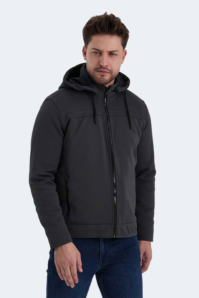 Slazenger HENDRIKKO Men's Coat & Jacket Dark Gray Slazenger HENDRIKKO Men's Coat & Jacket Dark Gray