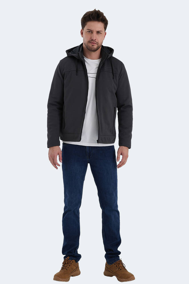 Slazenger HENDRIKKO Men's Coat & Jacket Dark Gray Slazenger HENDRIKKO Men's Coat & Jacket Dark Gray