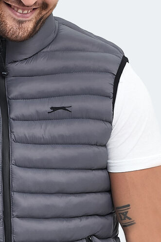 Slazenger HERA Erkek Yelek Taş Gri - Thumbnail