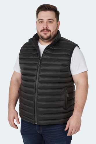 Slazenger HERA Plus Size Men's Vest Black - Thumbnail