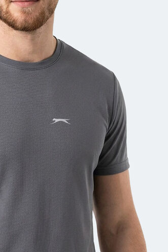Slazenger HERRERA Erkek Koyu Gri Tişört - Thumbnail