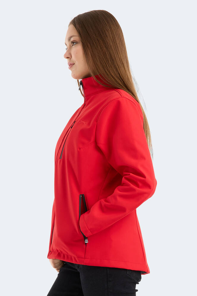 Slazenger HIP STYLE Kadın Dik Yaka Fermuarlı Kırmızı Mont & Kaban