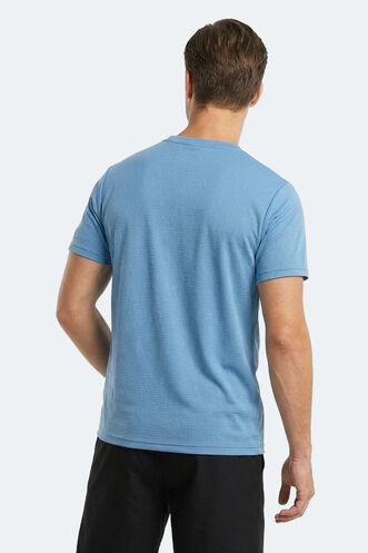 Slazenger HUGGER Erkek Mavi Tişört - Thumbnail
