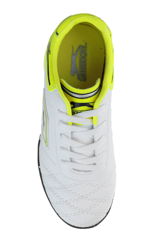 Slazenger HUGO HS Football Boys Indoor Soccer Shoes White - Yellow