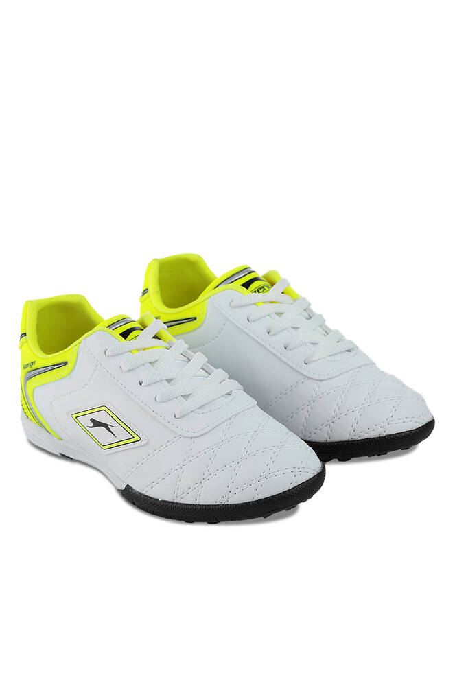 Slazenger HUGO HS Football Boys Indoor Soccer Shoes White - Yellow