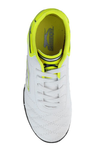 Slazenger HUGO HS Football Boys Indoor Soccer Shoes White - Yellow - Thumbnail