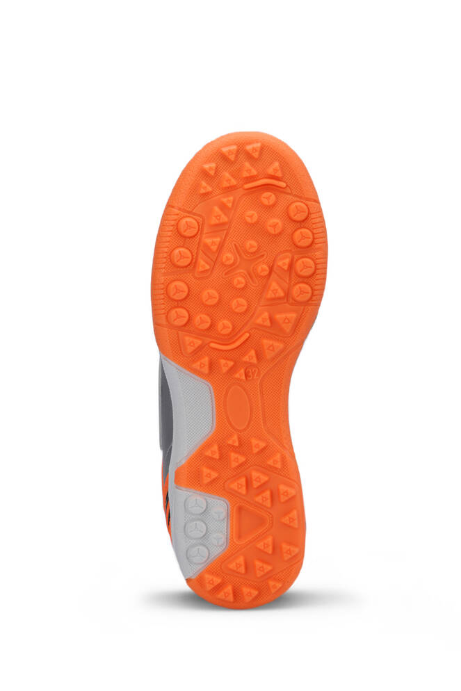 Slazenger HUGO HS Futbol Erkek Çocuk Halı Saha Ayakkabı Gri - Turuncu