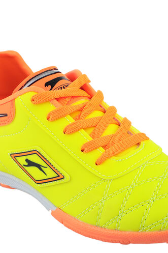 Slazenger HUGO HS Football Boys Indoor Soccer Shoes Yellow - Red - Thumbnail