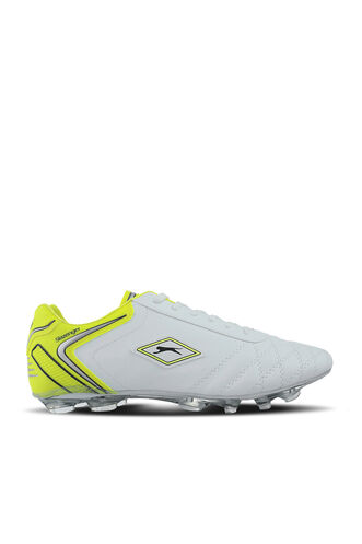 Slazenger - Slazenger HUGO KR Futbol Erkek Çocuk Krampon Ayakkabı Beyaz - Sarı