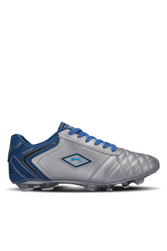 Slazenger - Slazenger HUGO KR Futbol Erkek Krampon Ayakkabı Gri - Mavi