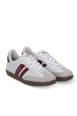 Slazenger INDIA Erkek Beyaz / Bordo Günlük Spor Ayakkabısı - Thumbnail